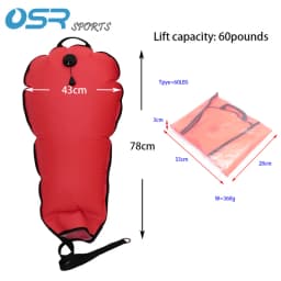 60/125lbs Scuba Diving Lift Bag with Dump Valve Wear-resistant Underwater Dive Salvage Gear Refloatation Equipment