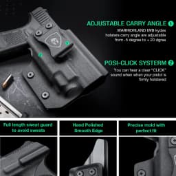 For Glock 17/19+TLR 7/ TLR7A,IWB Kydex Only Holster Optic Cut Fit: G17/19/44/45 (GEN 1-5)&G23/32 (Gen 3-4) TLR-7/TLR-7A Pistol