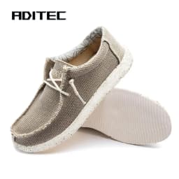 Men's Lightweight Comfortable Casual Canvas Slip-On Loafers with Soft Sole – Great for Walking and Traveling