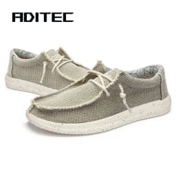 Men's Lightweight Comfortable Casual Canvas Slip-On Loafers with Soft Sole – Great for Walking and Traveling