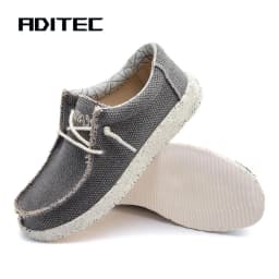 Men's Lightweight Comfortable Casual Canvas Slip-On Loafers with Soft Sole – Great for Walking and Traveling
