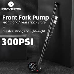 ROCKBROS Bike Air Pump Portable High-pressure Fork Pump Gauge Fork Rear Suspension Shock Absorber MTB Road Bicycle Accessories