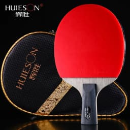 Huieson Pro 9 Star Table Tennis Racket 7Ply ALC Double Pimples-in Rubber Ping Pong Paddle FL CS Handle with Case