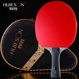 Huieson Pro 9 Star Table Tennis Racket 7Ply ALC Double Pimples-in Rubber Ping Pong Paddle FL CS Handle with Case