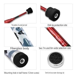 SANLIKE 7/8m Fishing Net Carbon Rod Portable Telescopic Landing Long Handle Pole for Carp Firp Fishing Tackle Catching Releasing