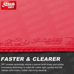 DHS Gold Arc 9 Table Tennis Rubber Goldarc 9 Non-sticky Ping Pong Rubber Sheet with Pre-tuned DHS 80# Cake Sponge