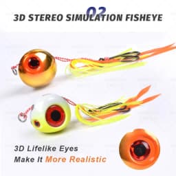 TEASER J29 5pcs 60g 80g 100g Tai Rubber Skirts Hooks Tenya Inchiku Jig Lure Set Sliding Snapper Kabura Jig Head Fishing Bait
