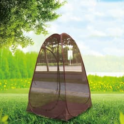 ​​​​​​​Automatic Spring Quick Open Steel Wire Mosquito Mesh Tent Pop Up Single Person Outdoor Camping Summer Meditation T