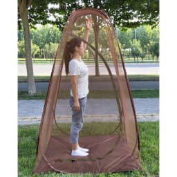 ​​​​​​​Automatic Spring Quick Open Steel Wire Mosquito Mesh Tent Pop Up Single Person Outdoor Camping Summer Meditation T
