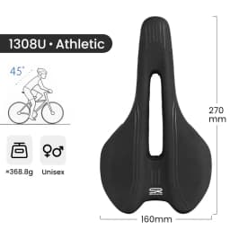 SR Bicycle Seat Saddle MTB Road Bike Saddles PU Mountain Bike Racing Saddle Breathable Shockproof Soft Silica Gel Seat Cushion