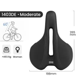SR Bicycle Seat Saddle MTB Road Bike Saddles PU Mountain Bike Racing Saddle Breathable Shockproof Soft Silica Gel Seat Cushion
