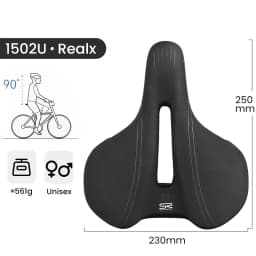 SR Bicycle Seat Saddle MTB Road Bike Saddles PU Mountain Bike Racing Saddle Breathable Shockproof Soft Silica Gel Seat Cushion