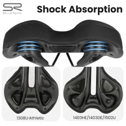 SR Bicycle Seat Saddle MTB Road Bike Saddles PU Mountain Bike Racing Saddle Breathable Shockproof Soft Silica Gel Seat Cushion