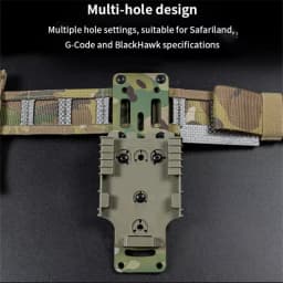 Hunting Metal Modular Pistol Holster Adapter for QLS Platform Drop Leg Band 3 Hole Adjustable Quick Release Adapter