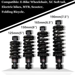 Bike Suspension Coil Spring, Rear Shock Absorber, 125mm, 150mm, 165mm, 190mm