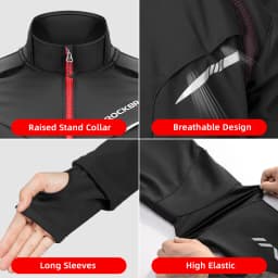 ROCKBROS Winter Warmer Bicycle Jackets Windproof Thermal Fleece Bike Tops Coat Men Women MTB Road Sports Cycling Jerseys Jacket