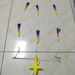 18' Stainless Steel Splashbar Rudder Spreader Bars with 7' Premium Marlin Tuna Teaser Bird and 6' Octopus (Right Direction)