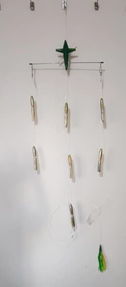18' Stainless Steel Splashbar Rudder Spreader Bars with 7' Premium Marlin Tuna Teaser Bird and 6' Octopus (Right Direction)