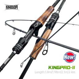 Kingdom New Kingpro2 Series Fishing Rods 1.8m 1.98m 2.1m M ML L Power MF Action Spinning Casting Carbon Lure Rod 2 Sections Rod