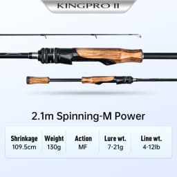 Kingdom New Kingpro2 Series Fishing Rods 1.8m 1.98m 2.1m M ML L Power MF Action Spinning Casting Carbon Lure Rod 2 Sections Rod