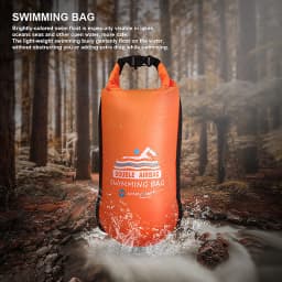 20L Waterproof Inflatable Swimming Dry Bag With Phone Pouch Open Buoy Tow Float Double Air Bags With Waist Belt Water Sport