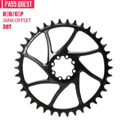 PASS QUEST 3mm Offest MTB 8-Bolt Chainring Narrow Wide Teeth Direct Mount Bike Chainwheel Bicycle Parts for SRAM ForAXS 28T-44T