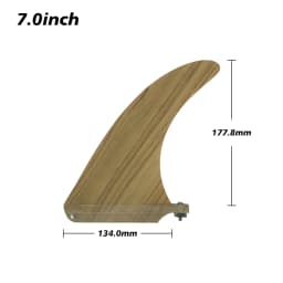 Bamboo Sup Board Fin 6-10.25inch Central Single Surfboard Fin Longboard Paddle Board Fibreglass Fin With Screw Stand Up Paddle