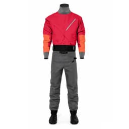 LKVER Kayak Dry Suit for Men 3-layer Waterproof Fabric Drysuit With Latex on Neck and Wrist White Water River Pending