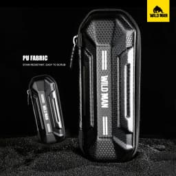 WILD MAN XT11 Bicycle Bottle Cage Tool Case PU EVA Hard Shell Zipper Mesh Storage Pouch Cycling Repair Organizer Case Only