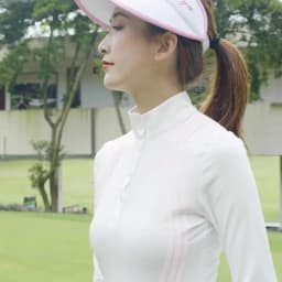 TTYGJ Women Quick Dry Stripe Golf Shirt Ladies Long Sleeve Sunscreen T-shirt Women Stand Collar Golf Tops Autumn Sportswear