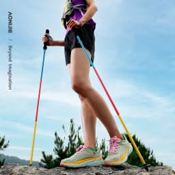 2pcs AONIJIE New Folding Outdoor Quick Lock Hiking Pole Walking Stick 105cm 115cm Trekking Pole For Height 155cm to 175cm
