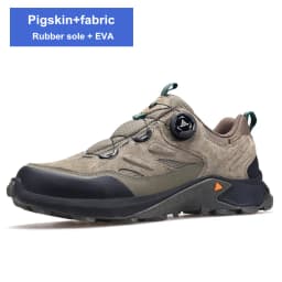 HUMTTO Leather Sneakers for Men Luxury Designer Hiking Boots Outdoor Climbing Trekking Mens Shoes Sports Safety Work Man Shoe
