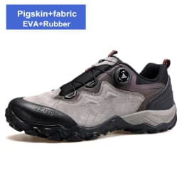 HUMTTO Leather Sneakers for Men Luxury Designer Hiking Boots Outdoor Climbing Trekking Mens Shoes Sports Safety Work Man Shoe