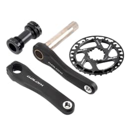 GOLDIX Children Bicycle Crankset 110/127/140/150/155/160mm Crank with Protective Disc 30T 32T Chainwheel Kids Bike Accessories