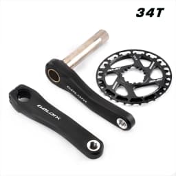 GOLDIX Children Bicycle Crankset 110/127/140/150/155/160mm Crank with Protective Disc 30T 32T Chainwheel Kids Bike Accessories