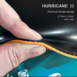 DHS-Hurricane 3 NEO Provincial Table Tennis Rubber, Professional Tacky Ping Pong Rubber, Blue Orange Sponge