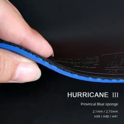DHS-Hurricane 3 NEO Provincial Table Tennis Rubber, Professional Tacky Ping Pong Rubber, Blue Orange Sponge