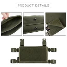 KRYDEX Spiritus Style Tactical MK3 MK4 Micro Fight Chassis Front Panel For Chest Rig JPC LV119 Plate Carrier Vest Accessories