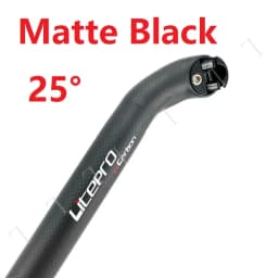 Litepro Folding Bike Carbon Fiber Seatpost 33.9mm 580mm Offset 5/25° Glossy Matte Black BYA412 Bicycle Seat Post Tube