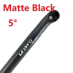 Litepro Folding Bike Carbon Fiber Seatpost 33.9mm 580mm Offset 5/25° Glossy Matte Black BYA412 Bicycle Seat Post Tube
