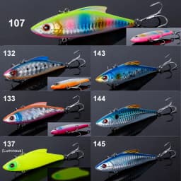 NOEBY 3pcs VIB Vibration Lure 90mm 33g Rattling Sinking Hard Bait Pike Bass Zander Freshwater Saltwater Fishing