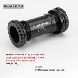ROCKBROS Bicycle Bottom Bracket Ceramic Bearing Diameter BSA 68 73 MM 24-22mm For SRAM GXP DUB Shimano 6800 R8000 Crankset