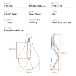 TOSEEK EVA Ultralight Breathable Comfortable Seat Cushion Bike Racing Saddle Bicycle Seat MTB Road Bike Saddle Parts Components