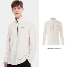 GOLDEN CAMEL Men's Jackets Polar Plus Soft Casual Fleece Jacket for Men Autumn Winter Stand-up Collar Sweater Sweatshirt Clothes
