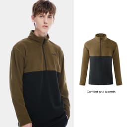 GOLDEN CAMEL Men's Jackets Polar Plus Soft Casual Fleece Jacket for Men Autumn Winter Stand-up Collar Sweater Sweatshirt Clothes