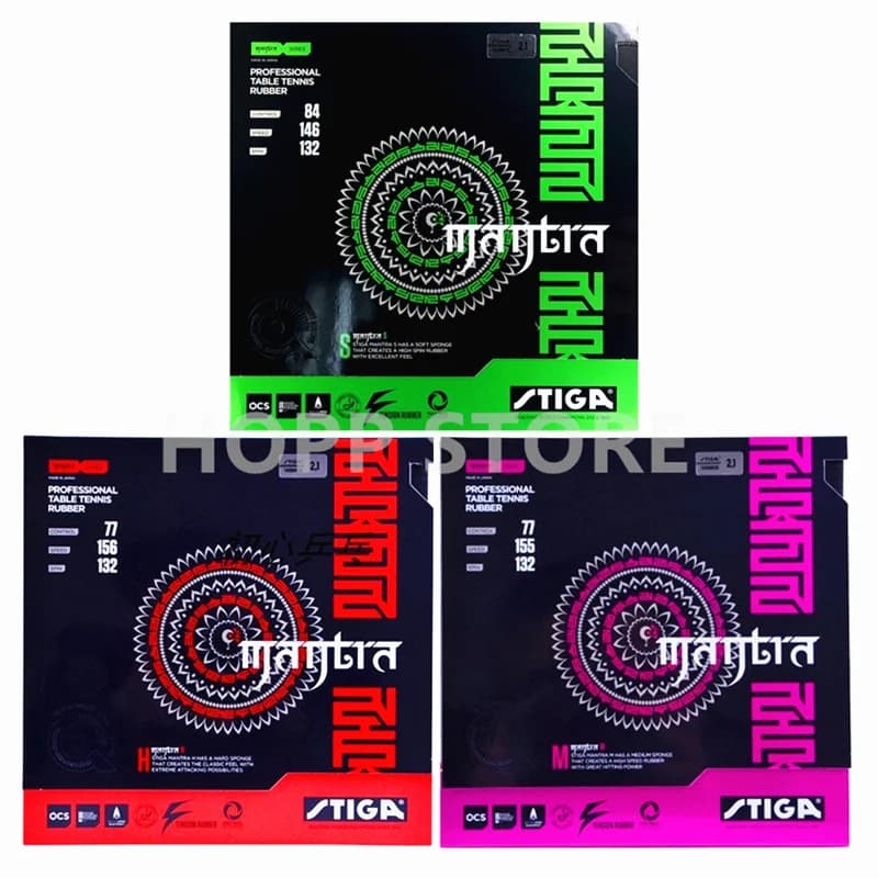STIGA MANTRA M / H / S Table Tennis Rubber Pips-In Offensive Made in Japan Original STIGA Ping Pong Sponge