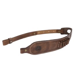 Tourbon Vintage Leather Ammo Holder Rifle Sling Adjustable Gun Shoulder Strap Cartridge Holder with Swivels Hunting Accessories