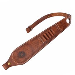 Tourbon Vintage Leather Ammo Holder Rifle Sling Adjustable Gun Shoulder Strap Cartridge Holder with Swivels Hunting Accessories