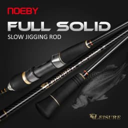 Noeby Full Solid Slow Jigging Fishing Rod 1.83m 1.96m M ML High Sensitivity Spinning Baitcast 2 Section Saltwater Fishing Rods