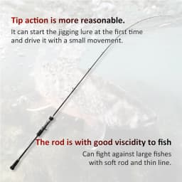 Noeby Full Solid Slow Jigging Fishing Rod 1.83m 1.96m M ML High Sensitivity Spinning Baitcast 2 Section Saltwater Fishing Rods
